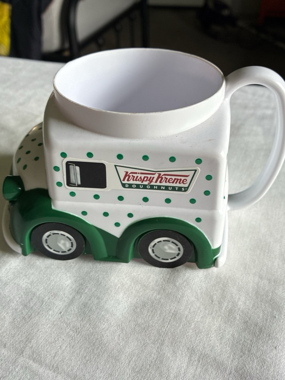 Krispy Kreme Green & White Doughnut Truck Mug